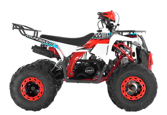 Квадроцикл Wels Thunder EVO 125 белый pitbikemarket.ru