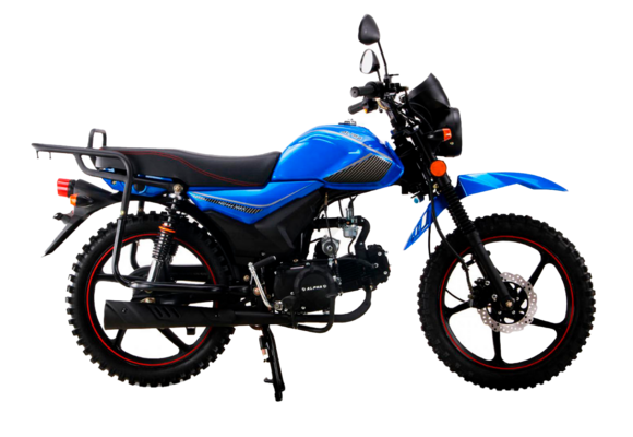 Мопед ROCKOT ALPHA OFFROAD M-12 LUX (синий глянцевый) pitbikemarket.ru