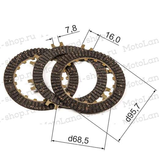 Диск сцепления YX 139FMB,147FMH,152FMH 50-110см3 (компл=3шт) полуавтомат pitbikemarket.ru