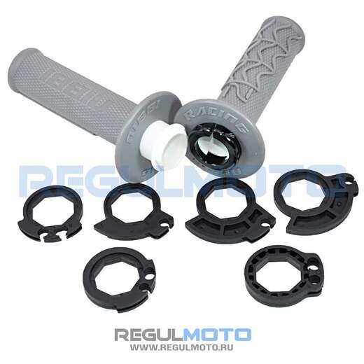 Ручки руля (грипсы) NIBBI Racing "Lock-on" (Серый) pitbikemarket.ru