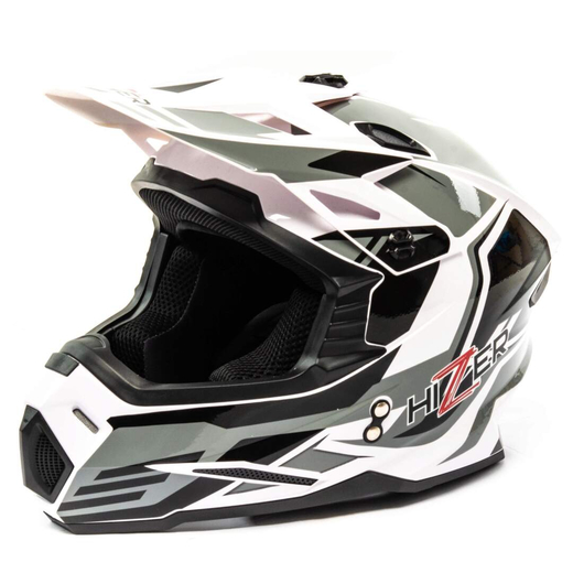 Шлем мото кроссовый HIZER J6801 №4 (L) white/gray pitbikemarket.ru