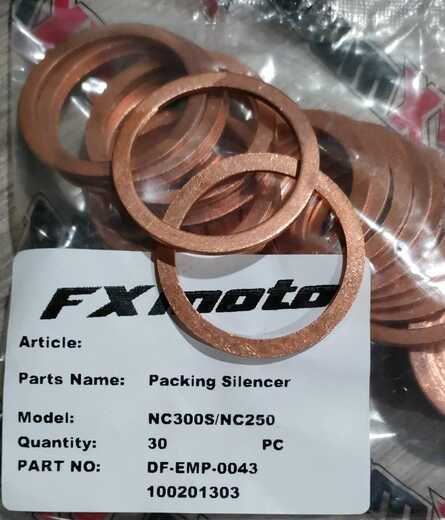 Прокладка глушителя 1шт медное кольцо D=40mm NC250-NC300S pitbikemarket.ru